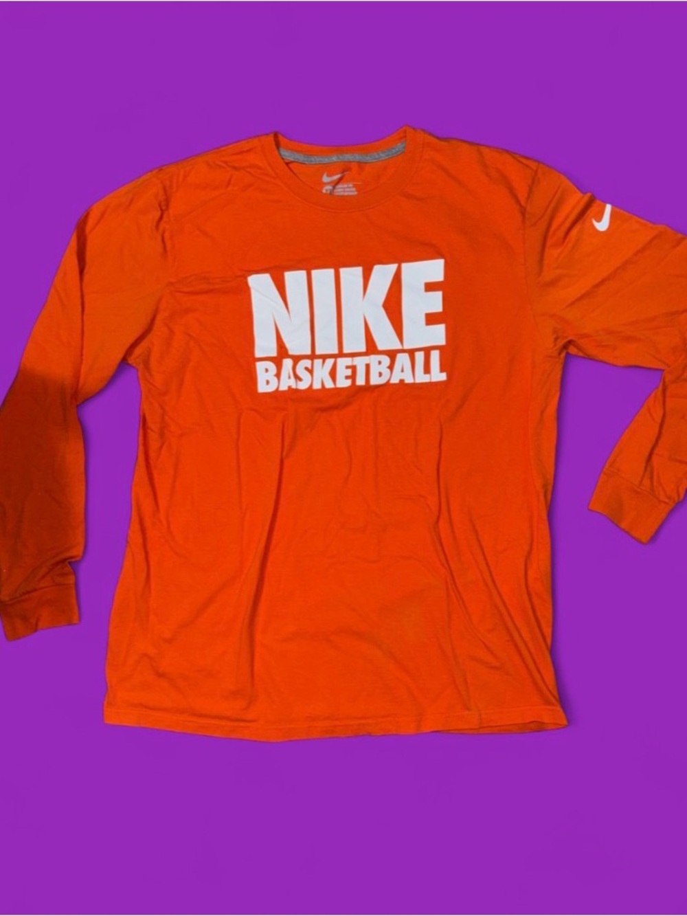 Nike Basketball Long Sleeve Tee - Orange